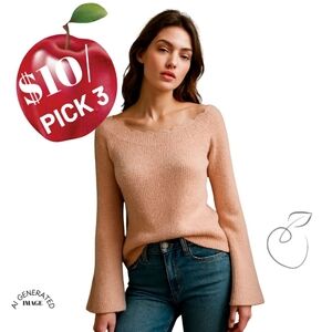 Liz Claiborne Off-the-Shoulder Sweater - Blush Pink